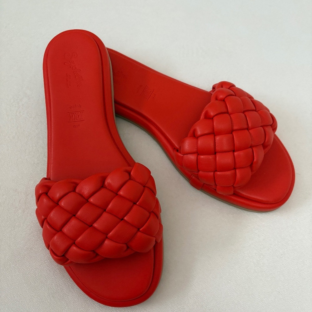 NWOT Seychelles leather slide sandals